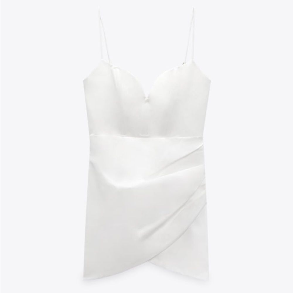 Zara Linen Blend Dress New - Picture 6 of 9